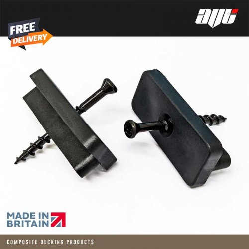 Composite Decking Clips & Black Stainless Screws 5MM Spacing
