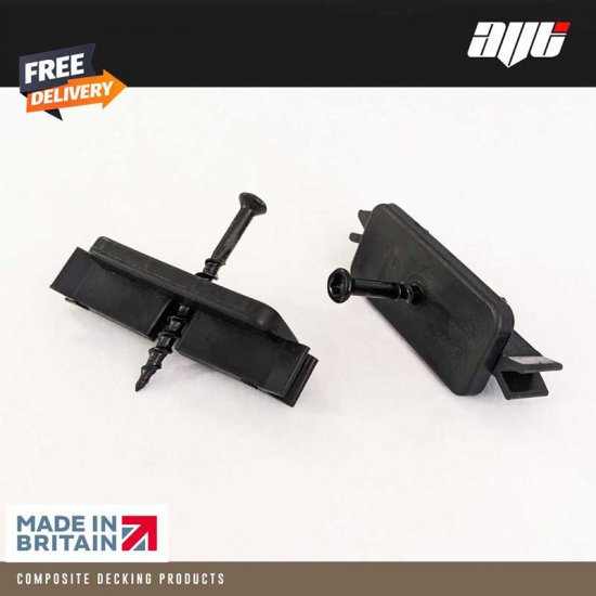 Composite Decking Clips & Black Stainless Screws 6MM Spacing